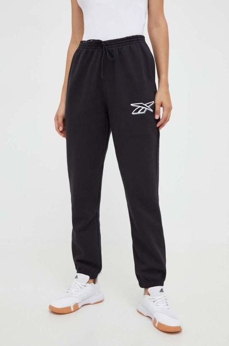 Спортивні штани Reebok колір чорний з принтом (3547472) Спортивні штани Reebok колір чорний з принтом (3547472)