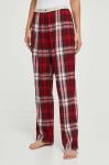 Піжамні штани Tommy Hilfiger жіночі колір бордовий Піжамні штани Tommy Hilfiger жіночі колір бордовий