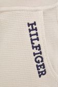 Штани лаунж Tommy Hilfiger колір бежевий з аплікацією Штани лаунж Tommy Hilfiger колір бежевий з аплікацією