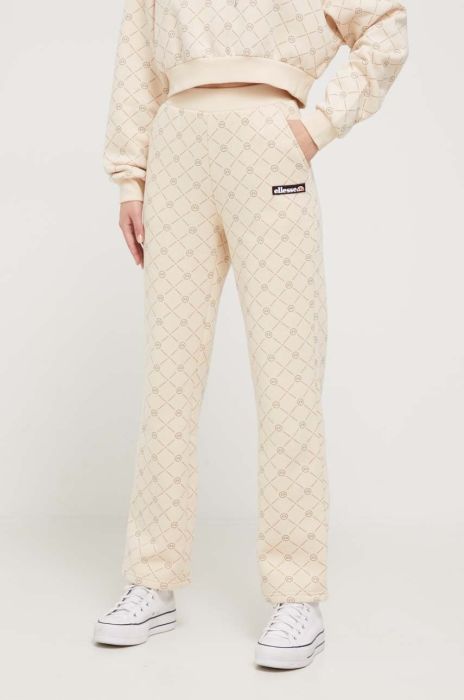 Спортивні штани Ellesse колір бежевий візерунок Спортивні штани Ellesse колір бежевий візерунок