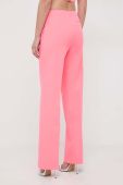 Штани MAX&Co. x Anna Dello Russo жіночі колір рожевий прямі висока посадка Штани MAX&Co. x Anna Dello Russo жіночі колір рожевий прямі висока посадка