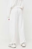 Бавовняні спортивні штани Miss Sixty колір білий однотонні Бавовняні спортивні штани Miss Sixty колір білий однотонні
