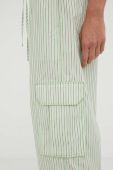 Бавовняні штани Stine Goya Fatuna колір зелений пряме висока посадка Бавовняні штани Stine Goya Fatuna колір зелений пряме висока посадка