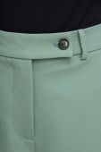 Штани Lovechild жіночі колір зелений пряме висока посадка Штани Lovechild жіночі колір зелений пряме висока посадка