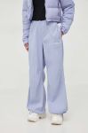 Штани Nicce жіночі широке висока посадка колір блакитний