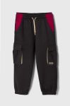Дитячі спортивні штани Sisley колір чорний однотонні (3602813) Дитячі спортивні штани Sisley колір чорний однотонні (3602813)