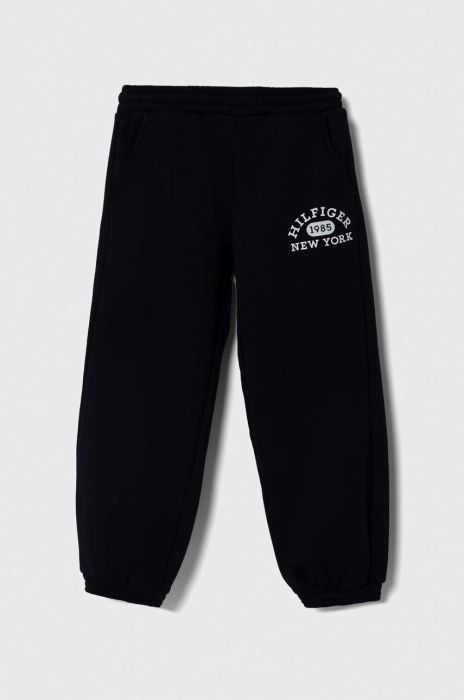 Дитячі спортивні штани Tommy Hilfiger колір синій з принтом