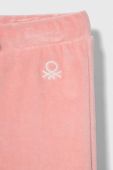 Дитячі спортивні штани United Colors of Benetton колір рожевий однотонні (3404443)