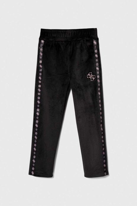 Дитячі спортивні штани Guess колір чорний з аплікацією (3602782) Дитячі спортивні штани Guess колір чорний з аплікацією (3602782)