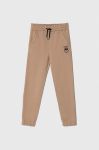 Дитячі бавовняні штани Pinko Up колір бежевий з принтом (3438913) Дитячі бавовняні штани Pinko Up колір бежевий з принтом (3438913)