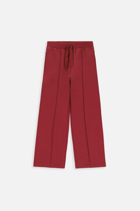 Дитячі штани Coccodrillo ZC3120104PUJ PEPPED UP JUNIOR колір бордовий однотонні