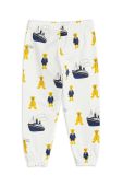 Дитячі бавовняні штани Mini Rodini колір білий візерунок (3269205) Дитячі бавовняні штани Mini Rodini колір білий візерунок (3269205)