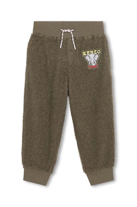 Дитячі спортивні штани Kenzo Kids колір зелений з аплікацією (3443279) Дитячі спортивні штани Kenzo Kids колір зелений з аплікацією (3443279)