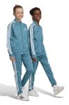 Дитячі спортивні штани adidas Originals колір бірюзовий з аплікацією Дитячі спортивні штани adidas Originals колір бірюзовий з аплікацією