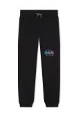 Дитячі бавовняні штани Dkny колір чорний з принтом (3639144) Дитячі бавовняні штани Dkny колір чорний з принтом (3639144)