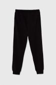 Дитячі бавовняні штани United Colors of Benetton колір чорний однотонні (3394957)