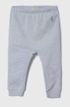 Бавовняні штани для немовлят United Colors of Benetton однотонні колір блакитний Бавовняні штани для немовлят United Colors of Benetton однотонні колір блакитний