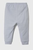 Бавовняні штани для немовлят United Colors of Benetton однотонні колір блакитний