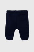 Бавовняні штани для немовлят United Colors of Benetton колір синій однотонні