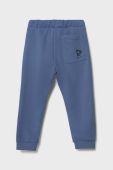 Дитячі спортивні штани United Colors of Benetton з принтом колір блакитний Дитячі спортивні штани United Colors of Benetton з принтом колір блакитний