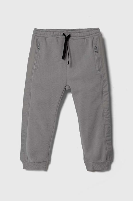 Дитячі бавовняні штани Sisley колір сірий однотонні (3395037) Дитячі бавовняні штани Sisley колір сірий однотонні (3395037)