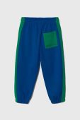 Дитячі бавовняні штани United Colors of Benetton візерунок колір блакитний Дитячі бавовняні штани United Colors of Benetton візерунок колір блакитний