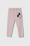 Дитячі бавовняні штани United Colors of Benetton x Disney колір фіолетовий з принтом (3549308) Дитячі бавовняні штани United Colors of Benetton x Disney колір фіолетовий з принтом (3549308)