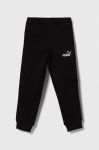 Дитячі спортивні штани Puma ESS+ Sweatpants FL cl G колір чорний однотонні Дитячі спортивні штани Puma ESS+ Sweatpants FL cl G колір чорний однотонні
