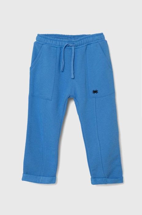 Дитячі спортивні штани United Colors of Benetton однотонні колір блакитний (3602883) Дитячі спортивні штани United Colors of Benetton однотонні колір блакитний (3602883)