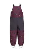 Дитячі штани для зимових видів спорту Jack Wolfskin GLEEL 2L INS PRINT BIB колір бордовий Дитячі штани для зимових видів спорту Jack Wolfskin GLEEL 2L INS PRINT BIB колір бордовий
