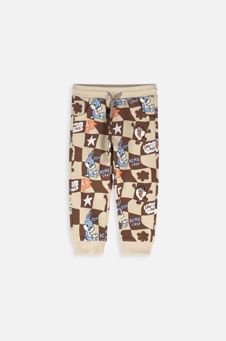 Дитячі спортивні штани Coccodrillo колір бежевий візерунок (3642297)