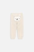 Дитячі спортивні штани Coccodrillo колір бежевий однотонні (3642301)