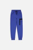 Дитячі бавовняні штани Coccodrillo колір синій однотонні (3495678)