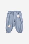 Бавовняні штани для немовлят Bobo Choses з принтом колір блакитний Бавовняні штани для немовлят Bobo Choses з принтом колір блакитний
