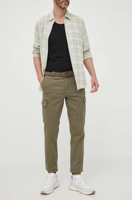 Штани Tommy Hilfiger чоловічі колір зелений фасон cargo Штани Tommy Hilfiger чоловічі колір зелений фасон cargo