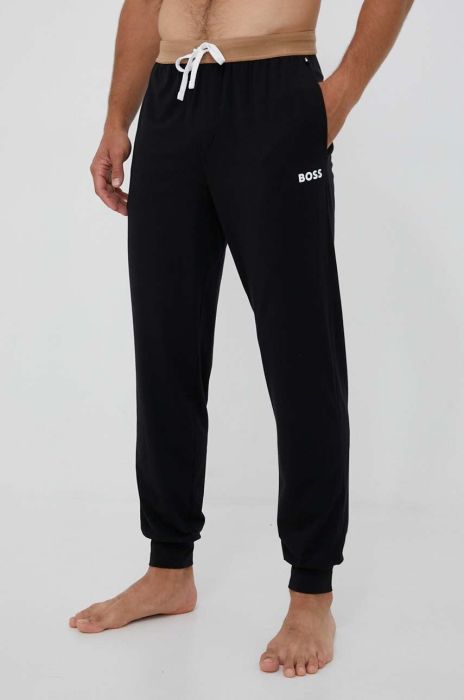 Штани лаунж BOSS колір чорний з принтом (3360423)