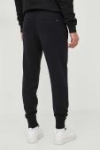 Штани з домішкою вовни BOSS колір чорний меланж