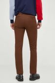 Штани Polo Ralph Lauren чоловічі колір коричневий облягаюче