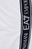 Бавовняні спортивні штани EA7 Emporio Armani колір білий з принтом Бавовняні спортивні штани EA7 Emporio Armani колір білий з принтом