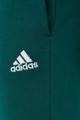 Спортивні штани adidas колір зелений однотонні Спортивні штани adidas колір зелений однотонні