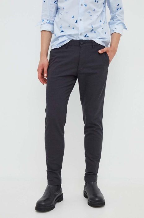 Штани Drykorn чоловічі колір чорний фасон chinos