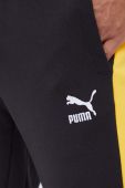 Дитячі бавовняні штани Puma колір чорний візерунок Дитячі бавовняні штани Puma колір чорний візерунок