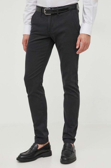 Штани Pepe Jeans Charly чоловічі колір чорний облягаючі Штани Pepe Jeans Charly чоловічі колір чорний облягаючі