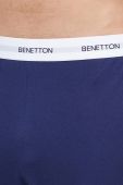 Бавовняні штани лаунж United Colors of Benetton колір синій однотонні