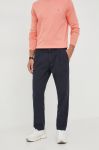 Бавовняні штани United Colors of Benetton колір синій фасон chinos Бавовняні штани United Colors of Benetton колір синій фасон chinos