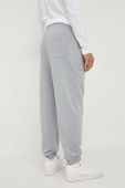Бавовняні спортивні штани United Colors of Benetton колір сірий однотонні Бавовняні спортивні штани United Colors of Benetton колір сірий однотонні