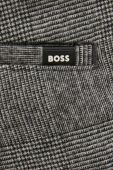 Штани з домішкою вовни BOSS колір чорний пряме Штани з домішкою вовни BOSS колір чорний пряме