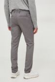 Штани BOSS чоловічі колір сірий облягаюче
