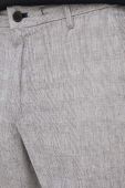 Штани з домішкою льону Joop! колір сірий фасон chinos
