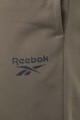 Спортивні штани Reebok колір зелений однотонні (3551342) Спортивні штани Reebok колір зелений однотонні (3551342)